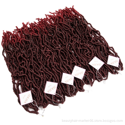 JIAJIA Ombre Faux locs Hair Pre Looped Crochet Hair